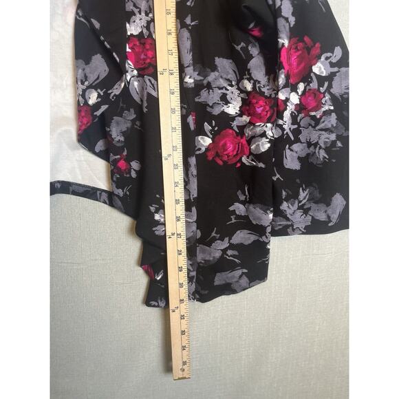 Torrid Size 6 6X Ponte Knit Flare Open Front Blazer Cardigan Floral NEW Classic - Picture 8 of 12